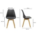 Ver imagem 3 de Kit 6 Cadeiras Saarinen Polipropileno Sala de Jantar Cozinha Base Wood