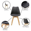 Ver imagem 4 de Kit 6 Cadeiras Saarinen Polipropileno Sala de Jantar Cozinha Base Wood