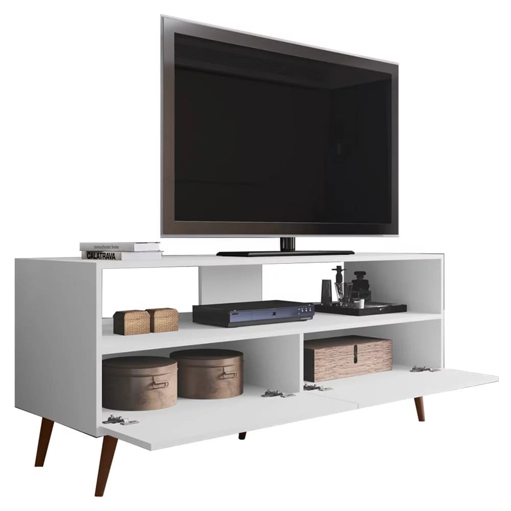 Rack Sienna para Tv até 55 Polegadas Branco - Belliv Decor - 2