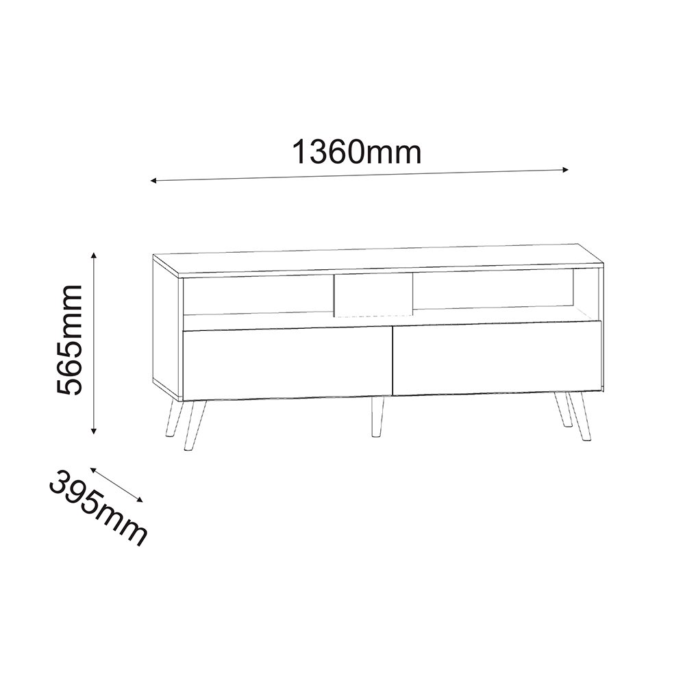 Rack Sienna para Tv até 55 Polegadas Branco - Belliv Decor - 4