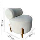 Ver imagem 6 de Poltrona Decorativa Mônaco Bouclé Bege
