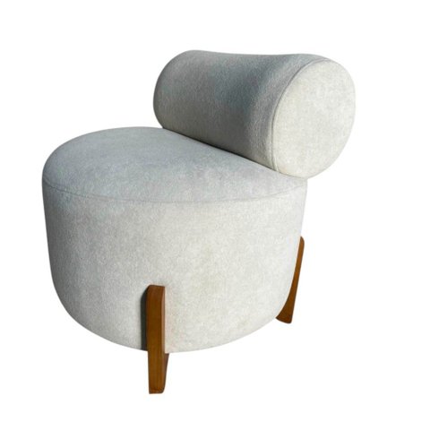 Poltrona Decorativa Mônaco Bouclé Bege