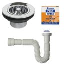 Ver imagem 1 de Válvula Americana com Sifão para Cuba de Cozinha Leão Metais