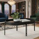 Ver imagem 5 de Mesa de Centro 35x93 com Detalhes em Couro Virginia Edecasamoveis