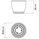 Ver imagem 3 de Kit 4 Vasos para Plantas Tramontina Asteca Plástico Granito Cinza Folhagens Flores Jardim Casa