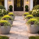 Ver imagem 5 de Kit 4 Vasos para Plantas Tramontina Asteca Plástico Granito Cinza Folhagens Flores Jardim Casa