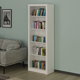 Estante para Livros ou Escritório 60cm 4 Prateleiras Branco Me4104 Tecno Mobili - 1