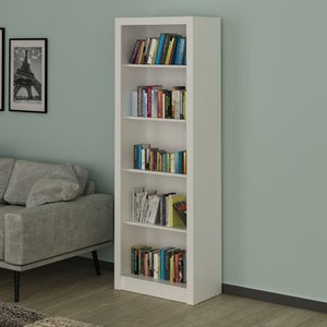 Estante para Livros ou Escritório 60cm 4 Prateleiras Branco Me4104 Tecno Mobili
