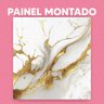 Papel de Parede Painel 3D Mármore Branco Fio Dourado 2M Revestimento Auto Colante Marmorizado - 3