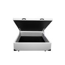 Ver imagem 2 de Cama Box Baú Casal Extremo Reforçado King Design Sintético Branco 138x188x41