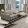 Sofá Retrátil Reclinável para Sala 3 Lugares Elétrico Gade 220cm T03 Couro Cinza Creta - Lyam - 2