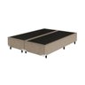 Base Box Casal Bipartido Bege Suede 138x188 - 1