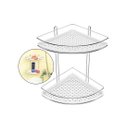 Ver imagem 1 de Cantoneira Aramado / Plastico Branca com 2 Divisorias Multiuso 27x19x29cm