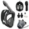 Mascara de Mergulho Full Face Snorkel Nataçao Anti Embaçamento Lazer Diversao Suporte Camera Piscina - 5