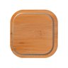 Pote de Vidro Hermético com Tampa Quadrado de Bambu 300mL - Casambiente - 4