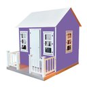 Ver imagem 3 de Casinha de Brinquedo com Cercado e Cortinas Roxa/branco L12 - Gran Belo