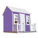 Ver imagem 5 de Casinha de Brinquedo com Cercado e Cortinas Roxa/branco L12 - Gran Belo