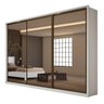 Guarda Roupa Spazio Glass 2.70 Branco Lopas - 11