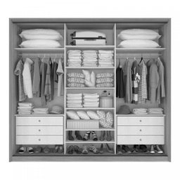 Guarda Roupa Spazio Glass 2.70 Branco Lopas - 10