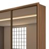 Guarda-Roupa Casal com 3 Espelhos 3 Portas de Correr 6 Gavetas Spazio Super Glass Lopas - 8