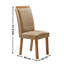 Ver imagem 4 de Mesa Jantar Eloise 6 Lugares Vidro Serigrafado com Cadeiras Lorena Off White Moderna
