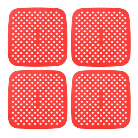 Kit 4 Tapetes Airfyer Protetor Silicone Antiaderente 18cm