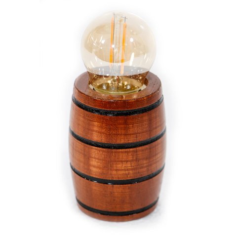 Soquete Barril para Lustre Roda de Carroça - Madeira - Decoração E27 - Mogno