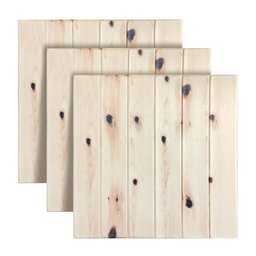 Kit 10 Un Painel Adesivo Revestimento 3D Madeira Pinus Clara - 1