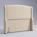 Ver imagem 2 de Cabeceira para Cama Box Queen Size Shae 160cm Estofada com Frame Linho Bege - Desk Design
