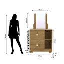 Ver imagem 3 de Saparteira Cômoda 4 Gavetas Espelho Filipinas Nature