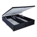 Ver imagem 1 de Cama Box Baú Queen Size Black em Tecido com Pistão - 158x198