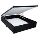 Ver imagem 1 de Cama Box Baú Casal Black em Corino com Pistão - 138x188