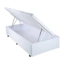 Ver imagem 4 de Cama Box Baú Solteiro Americano Branco em Corino com Pistão - 096x203