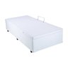 Cama Box Baú Solteiro Americano Branco em Corino com Pistão - 096x203 - 5