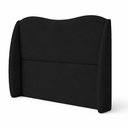 Ver imagem 5 de Cabeceira Cama Casal Petala 195cm Orgânica Curva Bouclê Preto - Montanari's Decor