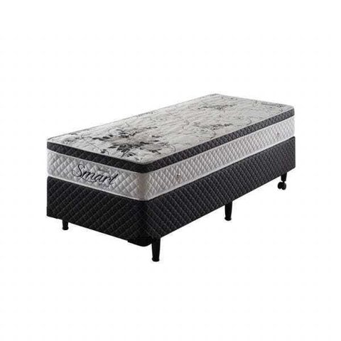 Cama Box Solteiro Ecoflex + Colchão Ecoflex Smart Verticoil - 096x203
