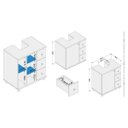 Ver imagem 4 de Gabinete de Banheiro de Encaixar na Pia com 1 Porta e 3 Gavetas 60cm Branco Politorno