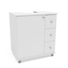Gabinete de Banheiro de Encaixar na Pia com 1 Porta e 3 Gavetas 60cm Branco Politorno - 8
