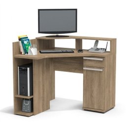 Escrivaninha de Canto para Computador 1 Gaveta 1 Porta S975 Kappesberg - 2