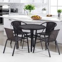 Ver imagem 2 de Kit 4 Cadeiras Alumínio e Mesa Tampo Varanda Jardim Piscina Jardim Trama Original