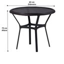 Ver imagem 6 de Kit 4 Cadeiras Alumínio e Mesa Tampo Varanda Jardim Piscina Jardim Trama Original