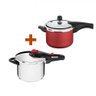 KIT - Panela de pressão 6L Aço linha solar + Panela de pressão 4,5L Vancouver Vermelha - - 1