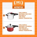 Ver imagem 2 de KIT - Panela de pressão 6L Aço linha solar + Panela de pressão 4,5L Vancouver Vermelha -