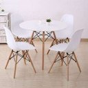 Ver imagem 3 de Mesa de Jantar Redonda Eames 0,80 Mdf Branca Bulk