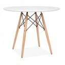 Ver imagem 2 de Mesa de Jantar Redonda Eames 0,80 Mdf Branca Bulk