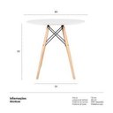 Ver imagem 4 de Mesa de Jantar Redonda Eames 0,80 Mdf Branca Bulk