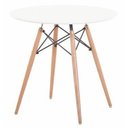 Ver imagem 1 de Mesa de Jantar Redonda Eames 0,80 Mdf Branca Bulk