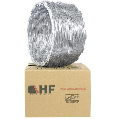 Cerca Concertina Simples Inox 30cm (caixa para 10 metros) 40 Voltas