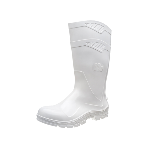 Bota Galocha Allwork de Pvc Branca Cano Alto Marluvas 44
