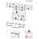 Ver imagem 5 de Cozinha Compacta 4 Pç com Armário e Balcão Mp3697 Veneza Gb Preta